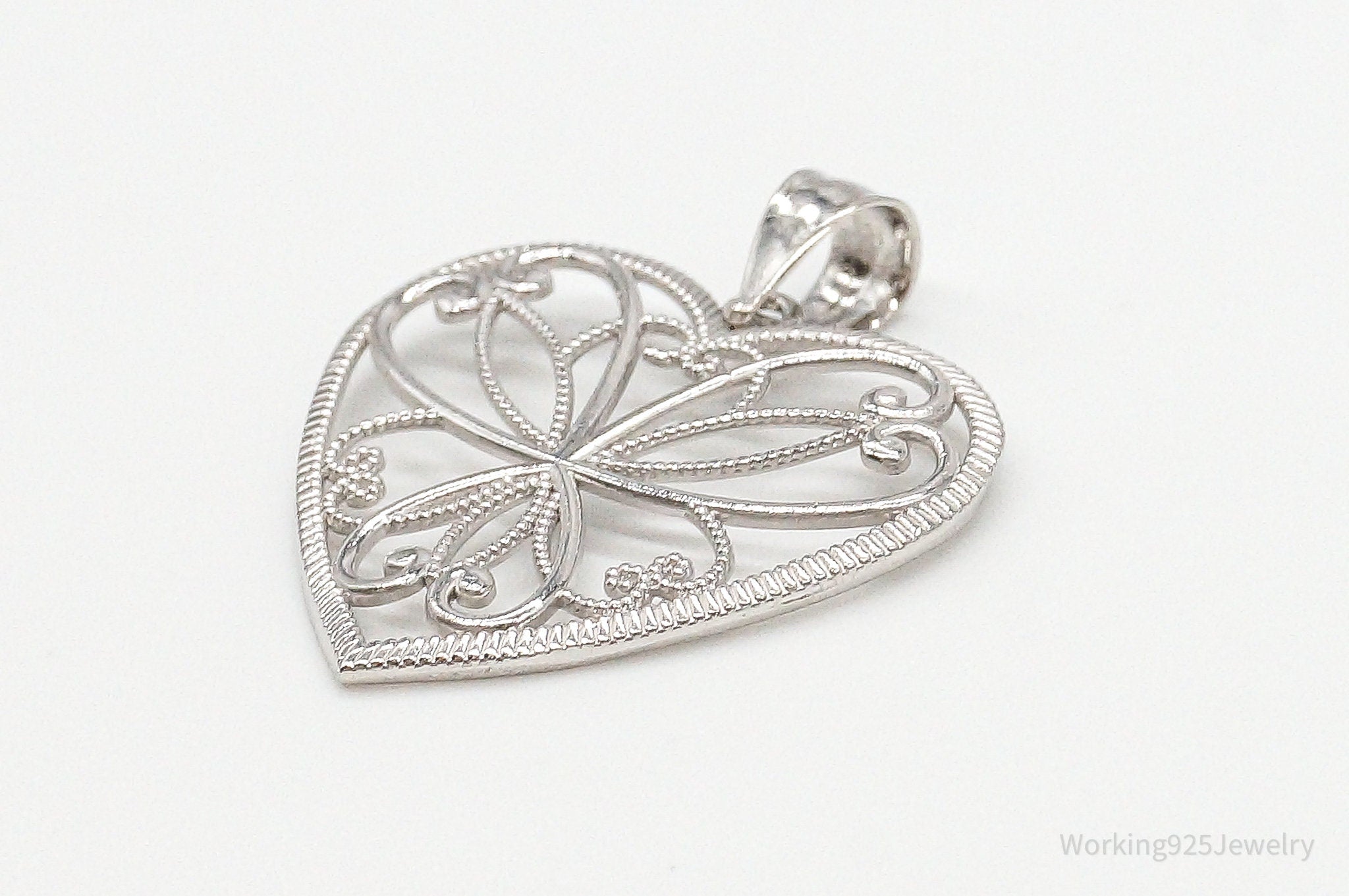 Large Vintage Art Deco Filigree Sterling Silver Pendant | Jewelry > Necklaces > Pendants | Wiccan Center