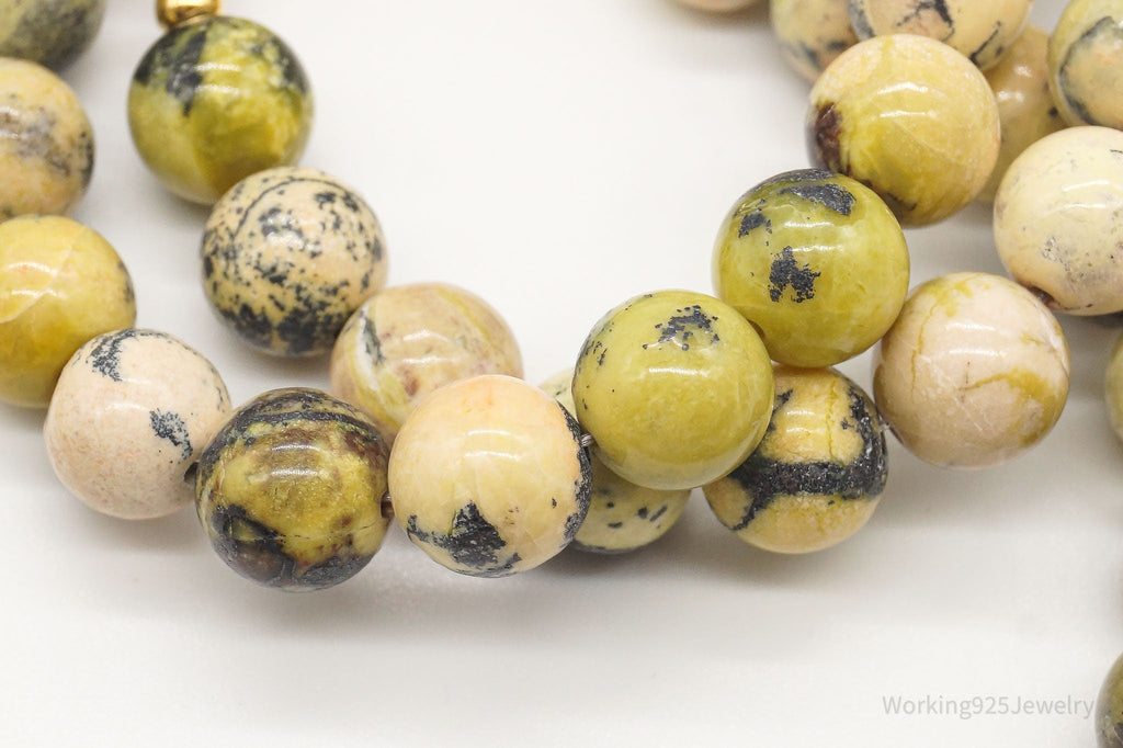 Vintage Designer LS Yellow Turquoise Bead Necklace | Jewelry > Necklaces | Wiccan Center