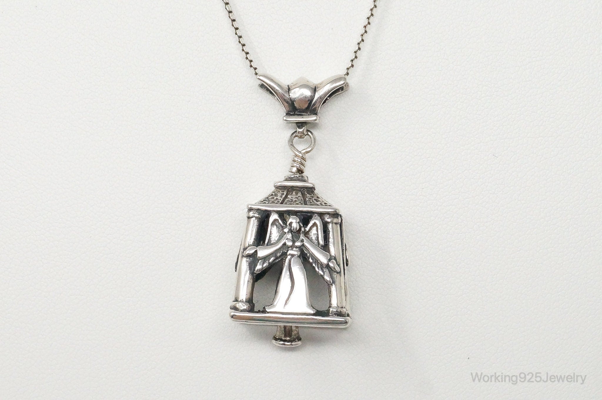 Four Sided Angel Bell Sterling Silver Necklace | Jewelry > Necklaces > Pendants | Wiccan Center