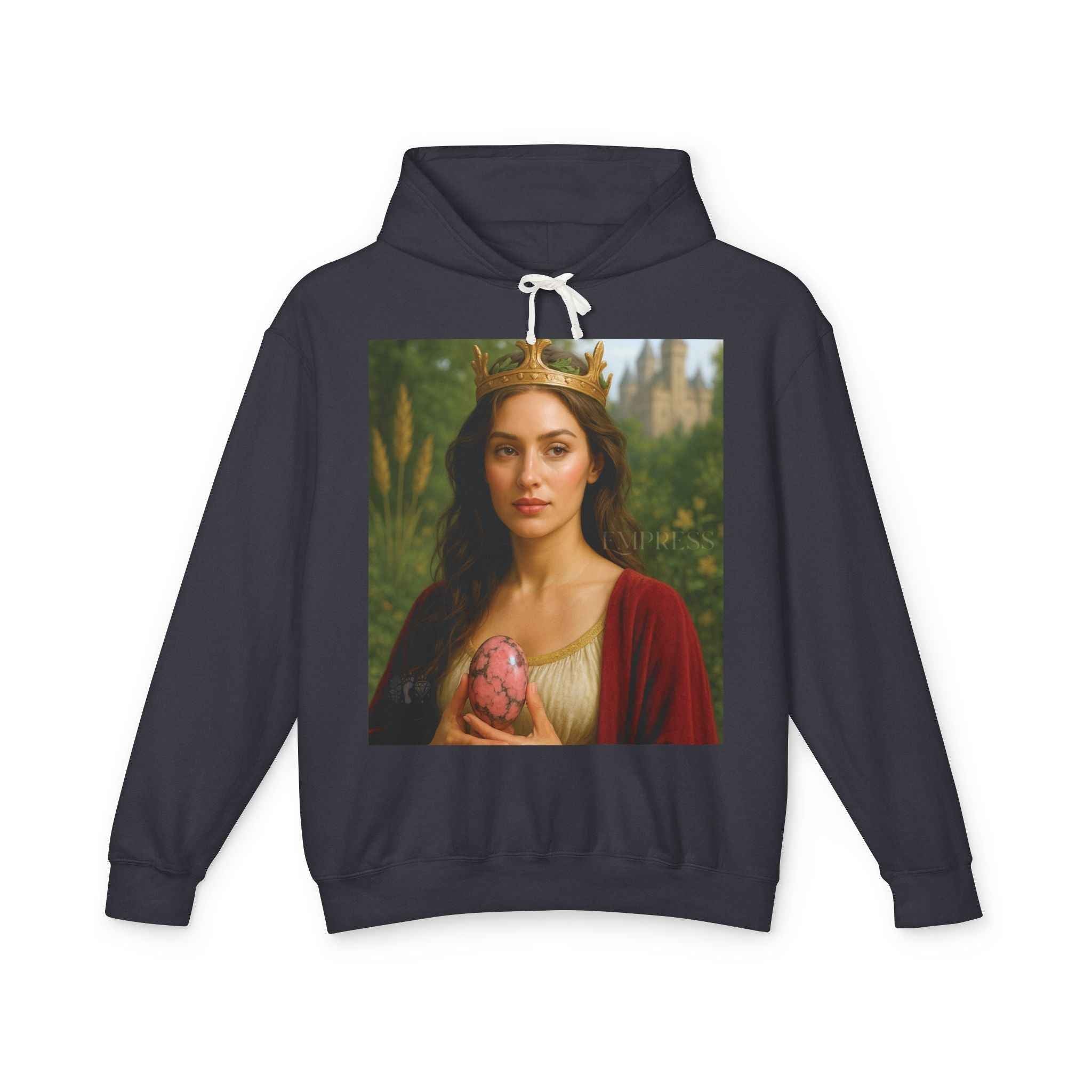 Empress Rhodonite Unisex Lightweight Hooded Sweatshirt | Hoodie | Wiccan Center