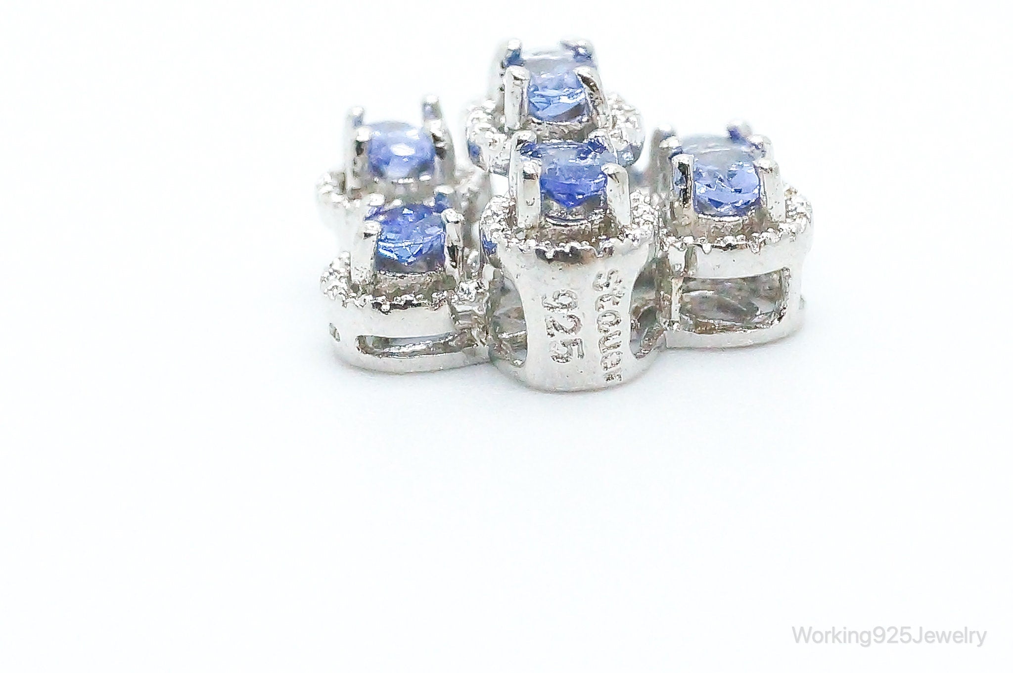 Designer Stauer Iolite Cubic Zirconia Sterling Silver Pendant | Jewelry > Necklaces > Pendants | Wiccan Center