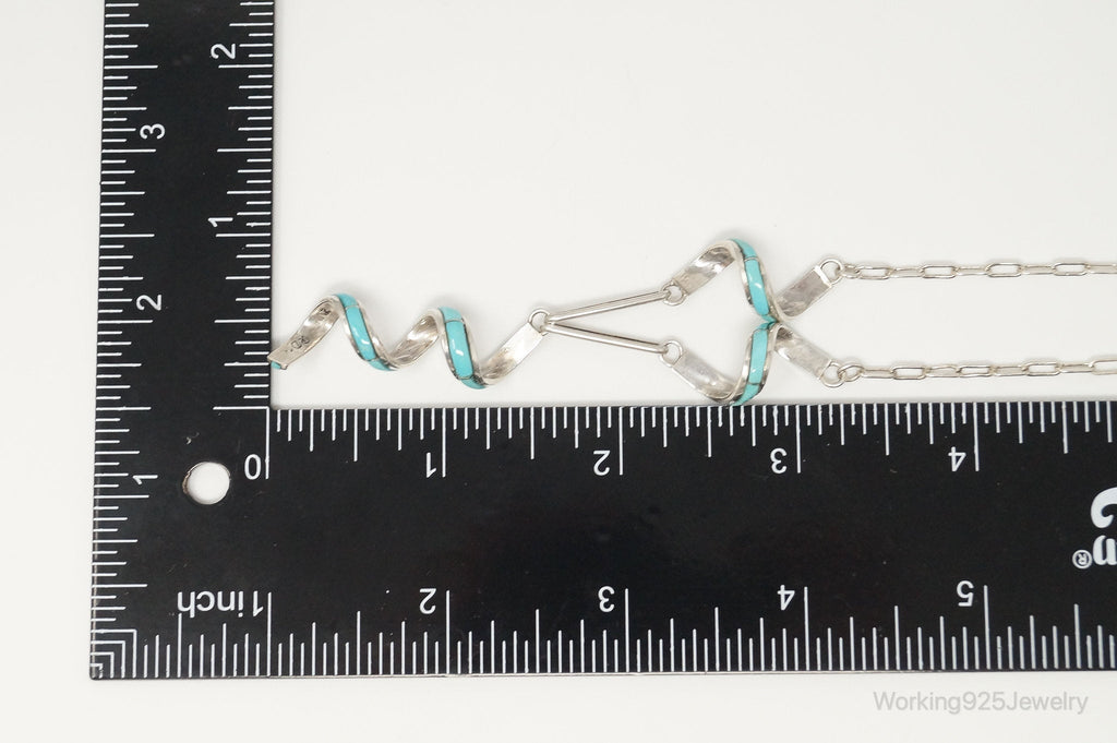VTG Handmade Native American Zuni RDB Turquoise Sterling Silver Necklace | Jewelry > Necklaces > Pendants | Wiccan Center