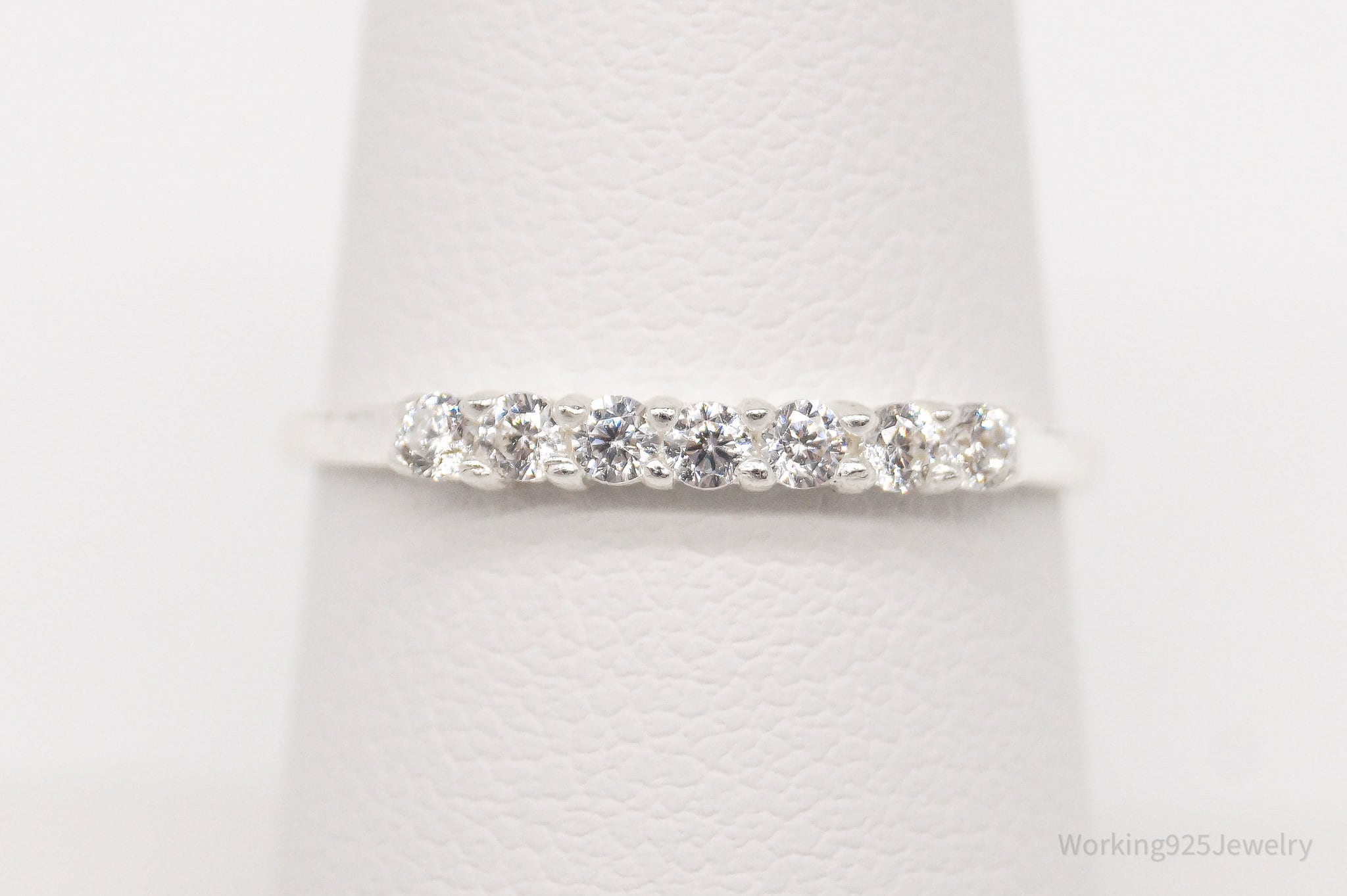 Vintage STE BEE Cubic Zirconia Sterling Silver Ring - Size 7.5 | Jewelry > Rings | Wiccan Center