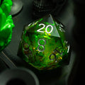 Massive Green Liquid Core 95MM Chonk Handmade Resin Dice And Box | Resin Chonk | Wiccan Center