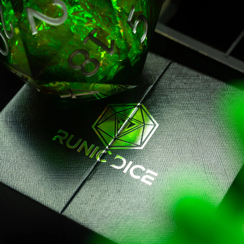 Massive Green Liquid Core 95MM Chonk Handmade Resin Dice And Box | Resin Chonk | Wiccan Center