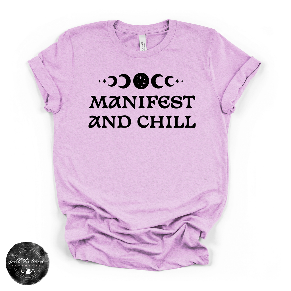 Manifest and Chill Tee (BLACK DESIGN) | Witchy Graphic T-Shirt