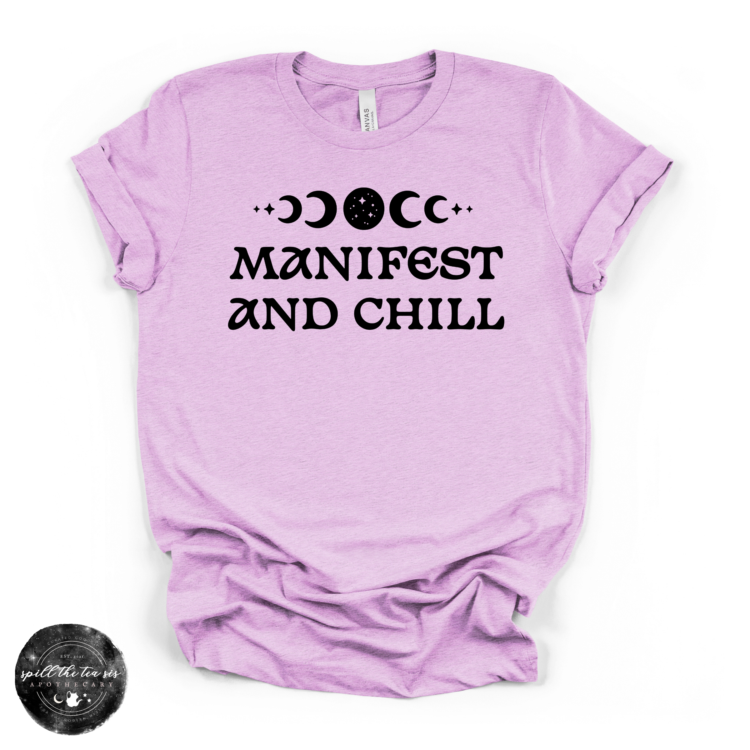 Manifest and Chill Tee (BLACK DESIGN) | Witchy Graphic T-Shirt