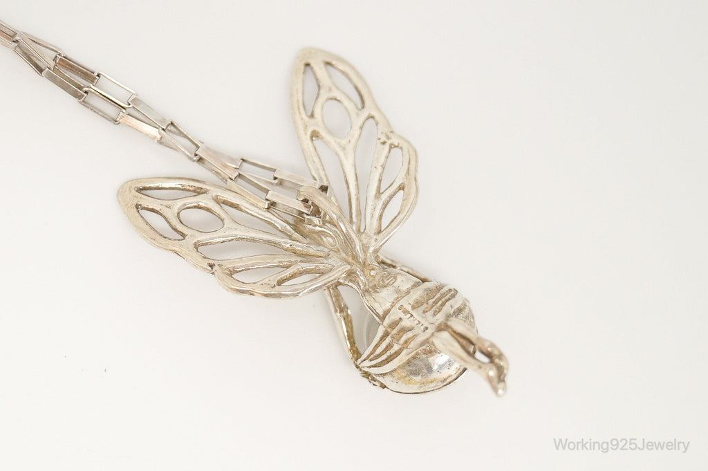 Vintage Fairy Glass Marble Sterling Silver Necklace | Jewelry > Necklaces > Pendants | Wiccan Center