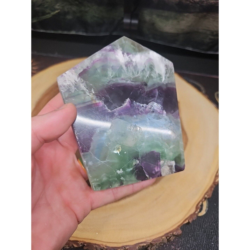 1.15LB Natural fluorite snowflake feather fluorite crystal quartz healing | Mineral Specimens | Wiccan Center
