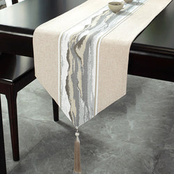 Chinese Style Table Runner Solid Linen Cotton Cover Waterproof | Chinese Linen Tablerunner | Wiccan Center