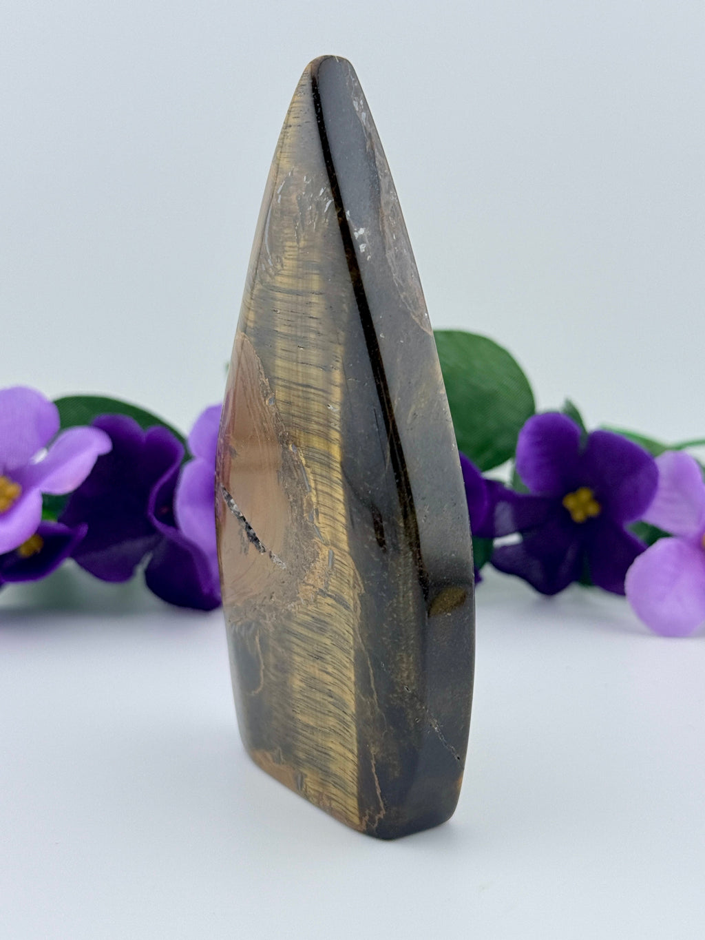 Tiger’s Eye Crystal Flame Teardrop Stone - NEW | | Wiccan Center