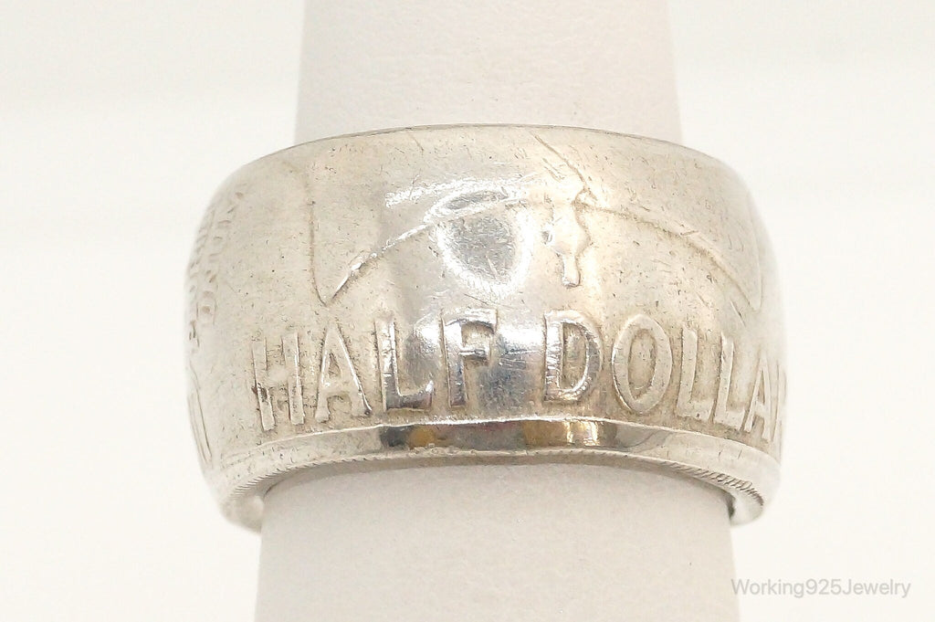 Vintage 1958 Half Dollar Silver Ring - Size 5 | Jewelry > Rings | Wiccan Center