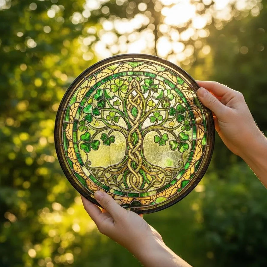 Ireland's Tree of Life Stained Glass Gift