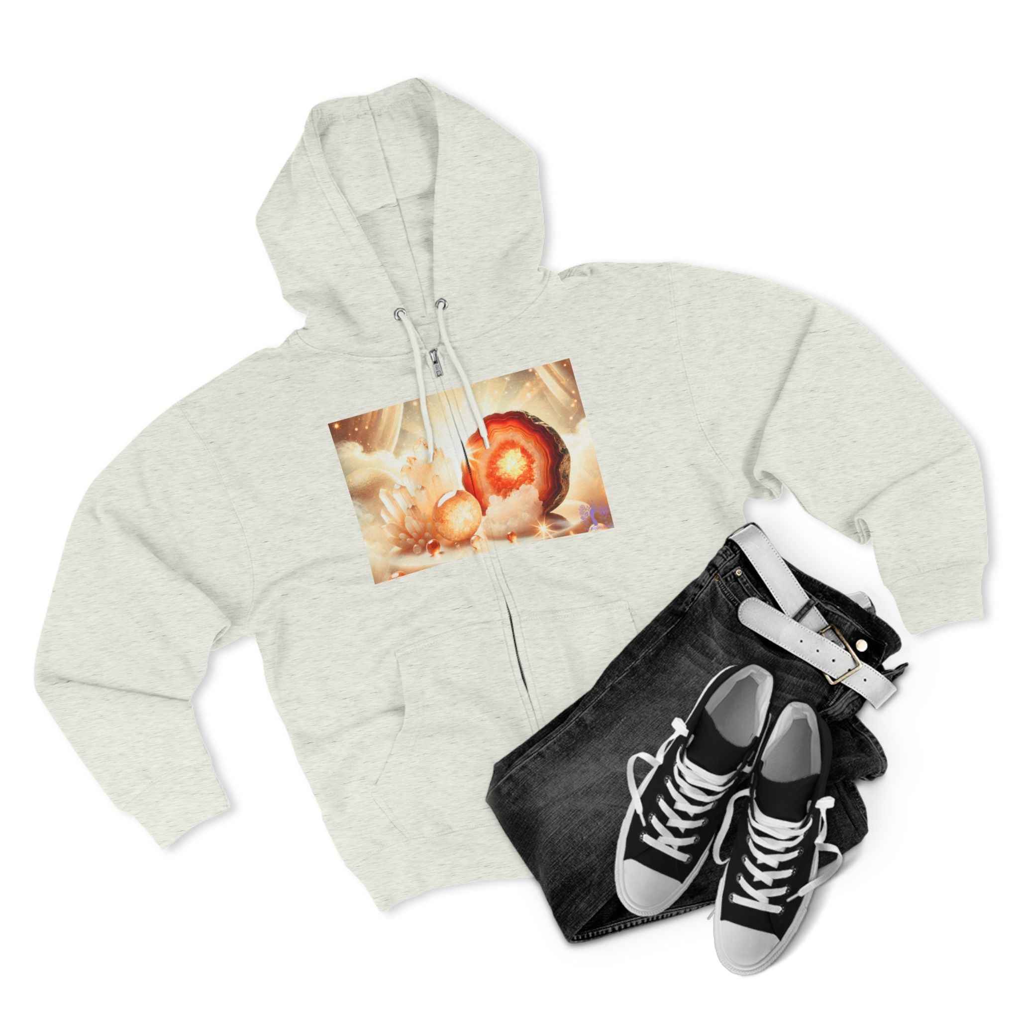 Warm Geode Zipped Hooded Sweater | Hoodie | Wiccan Center