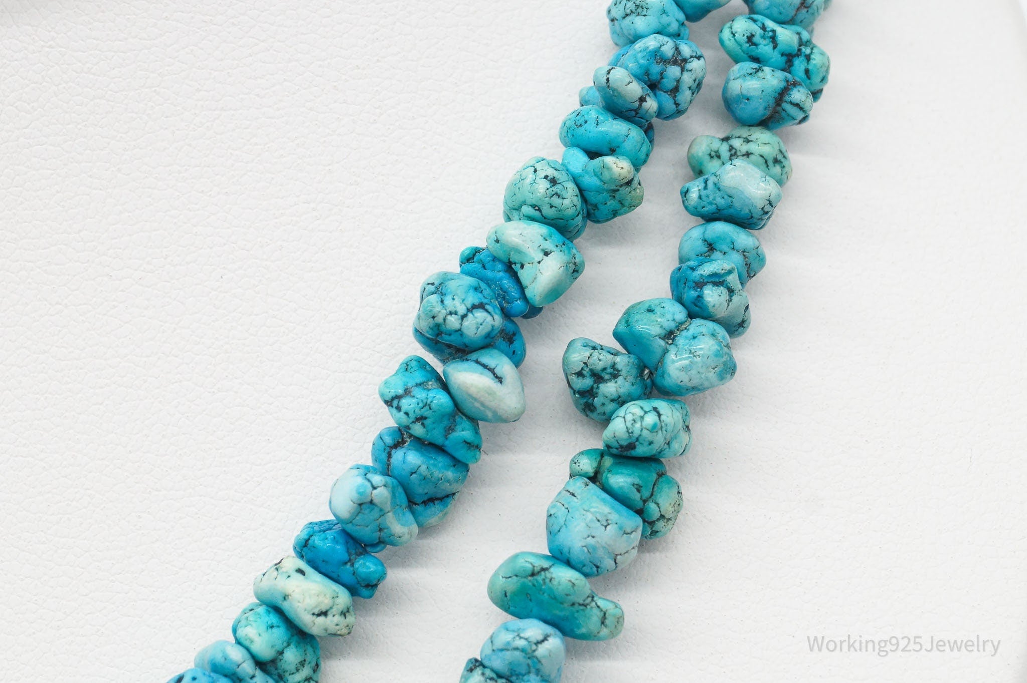 Long Vintage Southwestern Turquoise Nugget Beads String Necklace 36" | Jewelry > Necklaces > Pendants | Wiccan Center