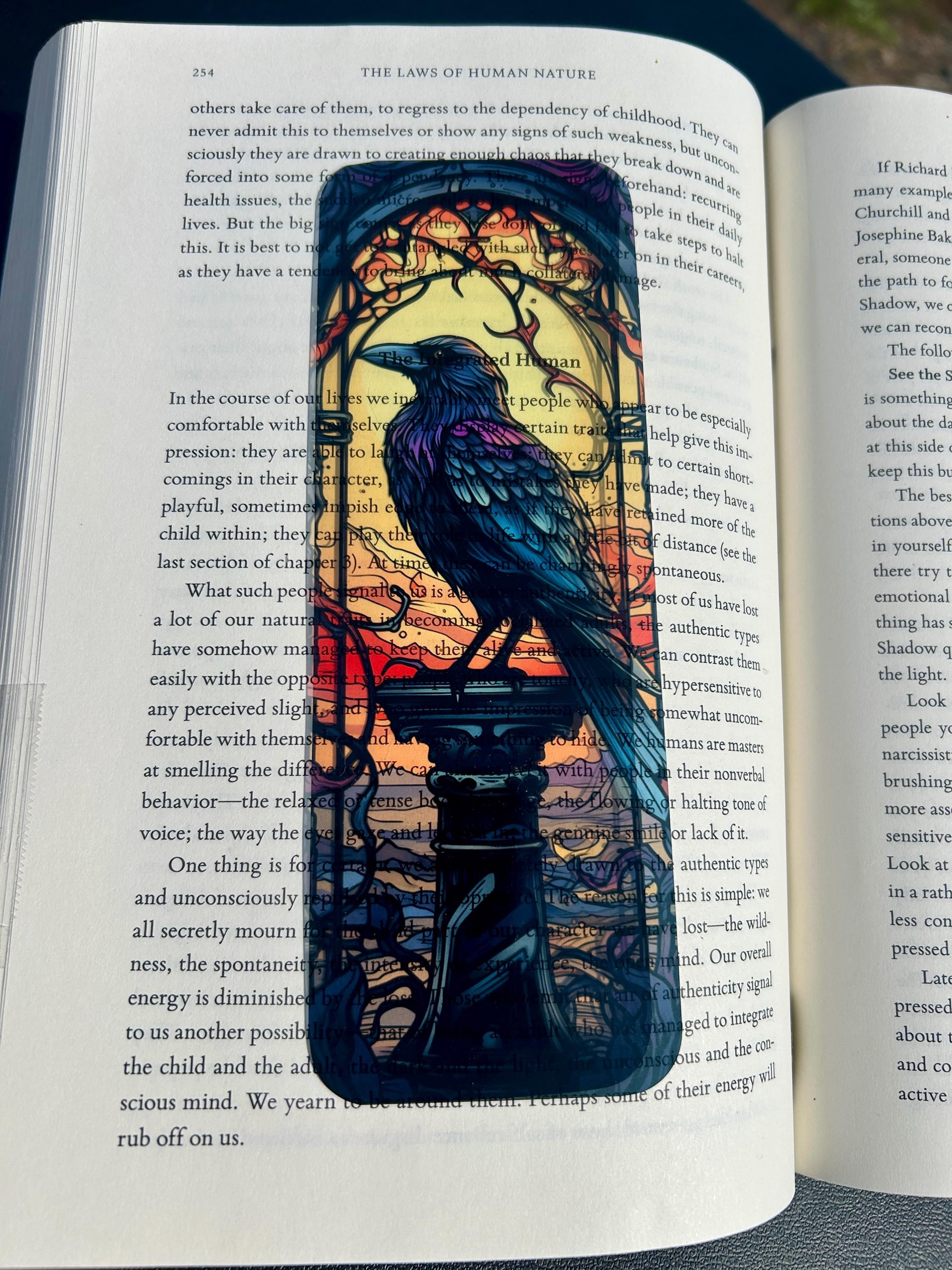 Dark Raven Bookmark – Gothic Bird in Flight Fantasy Art for Dark Fiction Readers, Myth Lovers | | Wiccan Center