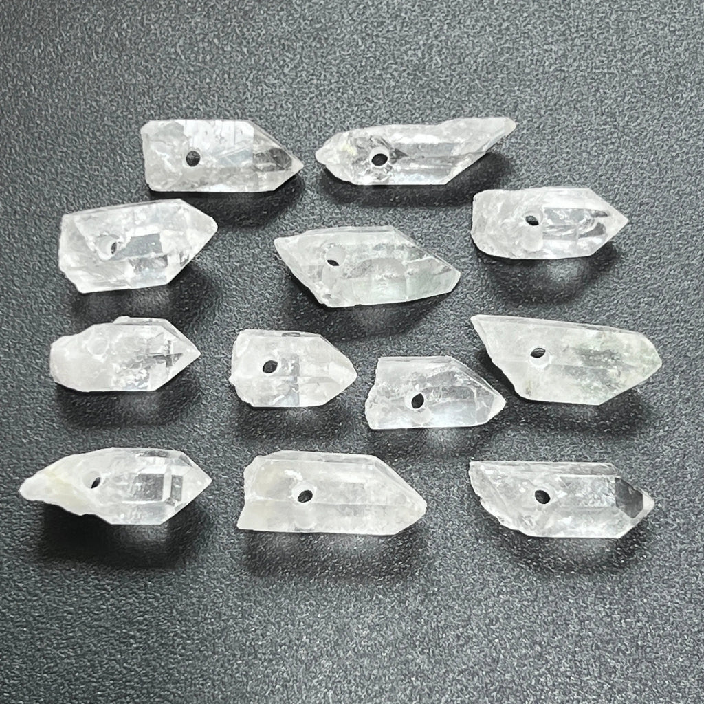 Drilled Clear Quartz Crystal Points (2mm Hole) Wholesale Pendant Beads | Craft Supplies & Tools > Beads, Gems & Cabochons > Charms & Pendants > Charms | Wiccan Center