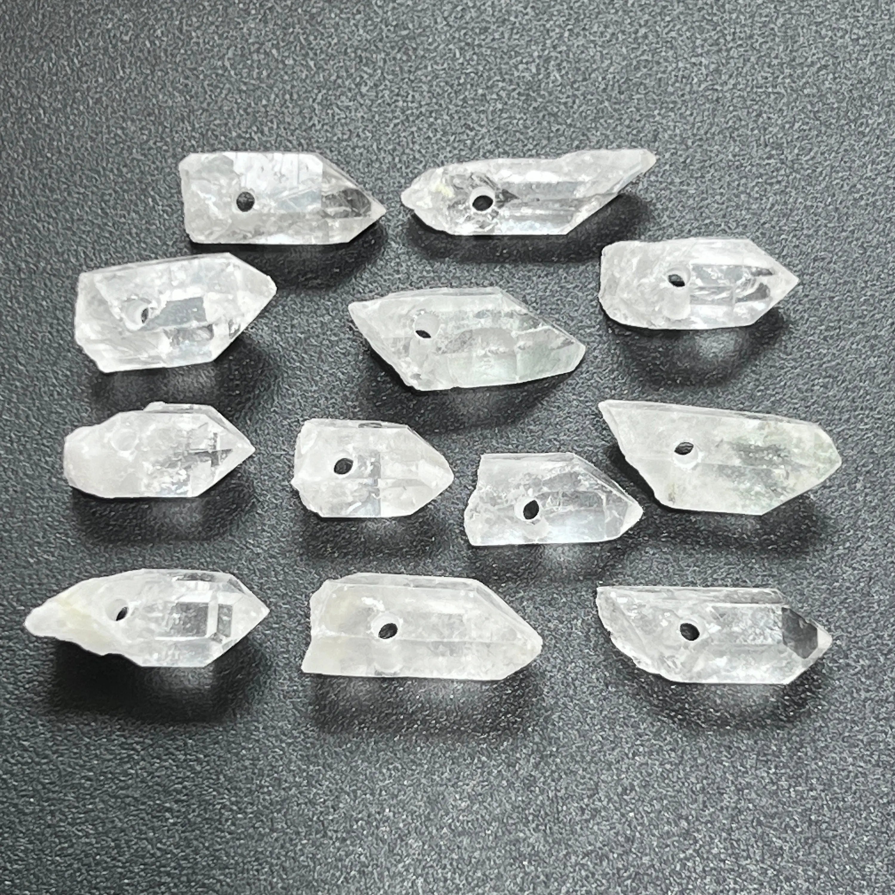 Drilled Clear Quartz Crystal Points (2mm Hole) Wholesale Pendant Beads | Craft Supplies & Tools > Beads, Gems & Cabochons > Charms & Pendants > Charms | Wiccan Center