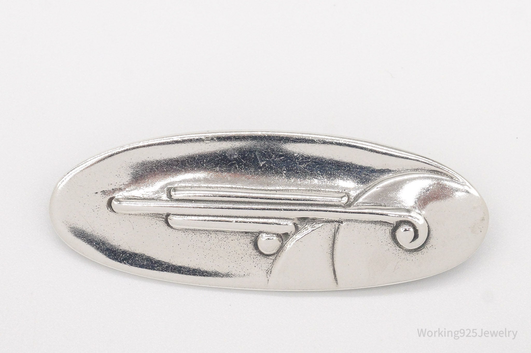 Vintage Art Deco / Mid Century Style Sterling Silver Brooch Pin | Jewelry > Brooches, Pins & Clips | Wiccan Center