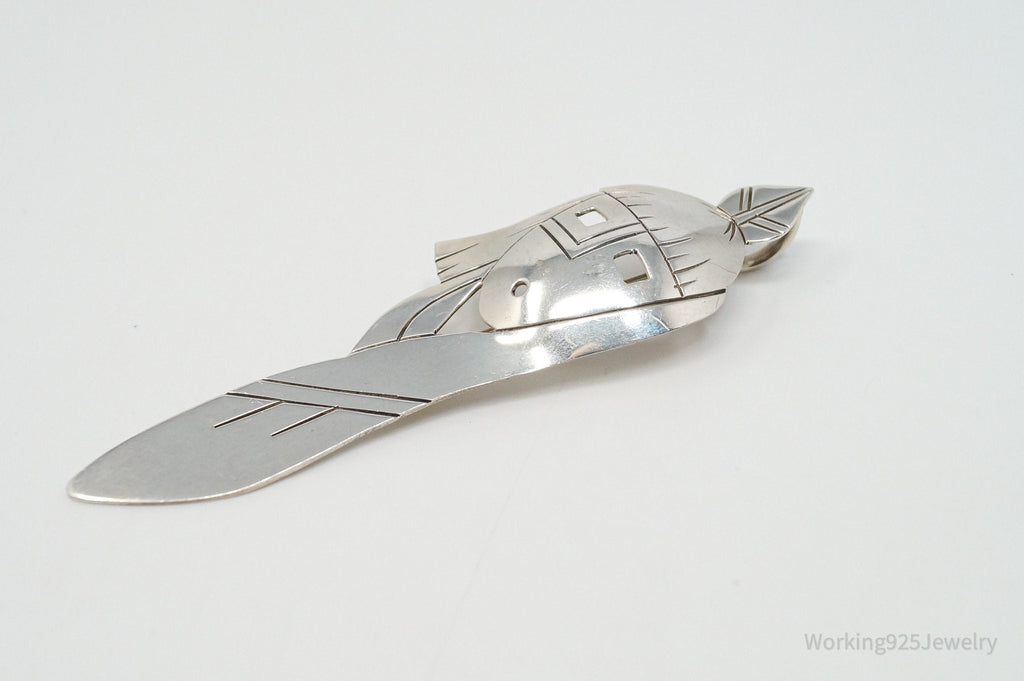 Vintage Native American RMJ Handmade Sterling Silver Brooch Pendant | Jewelry > Necklaces > Pendants | Wiccan Center