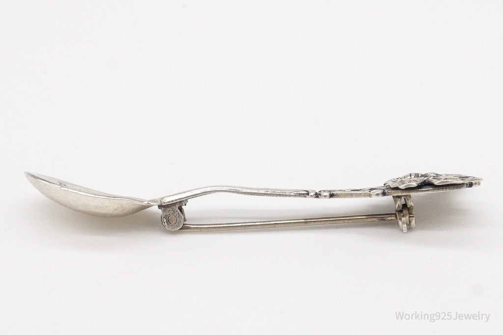Antique Butterfly Sterling Silver Spoon Brooch Pin | Jewelry > Brooches, Pins & Clips | Wiccan Center