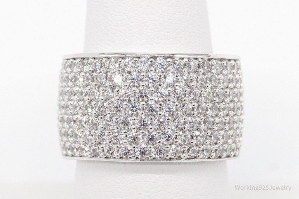 Vintage SW Cubic Zirconia Sterling Silver Band Ring - Size 7.5 | Jewelry > Rings | Wiccan Center