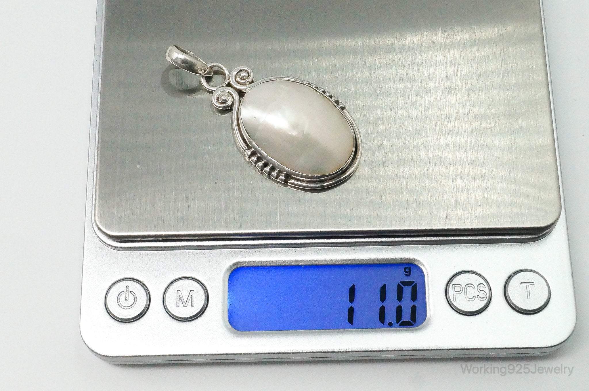 Large Vintage Pearl Sterling Silver Pendant | Jewelry > Necklaces > Pendants | Wiccan Center