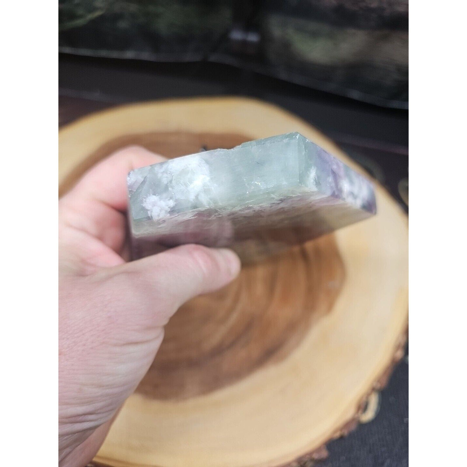 1.15LB Natural fluorite snowflake feather fluorite crystal quartz healing | Mineral Specimens | Wiccan Center