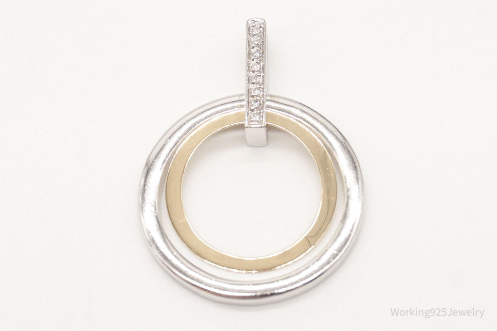 Vintage Designer Alwand Vahan 14K Gold Cubic Zirconia Sterling Silver Pendant | Jewelry > Necklaces > Pendants | Wiccan Center
