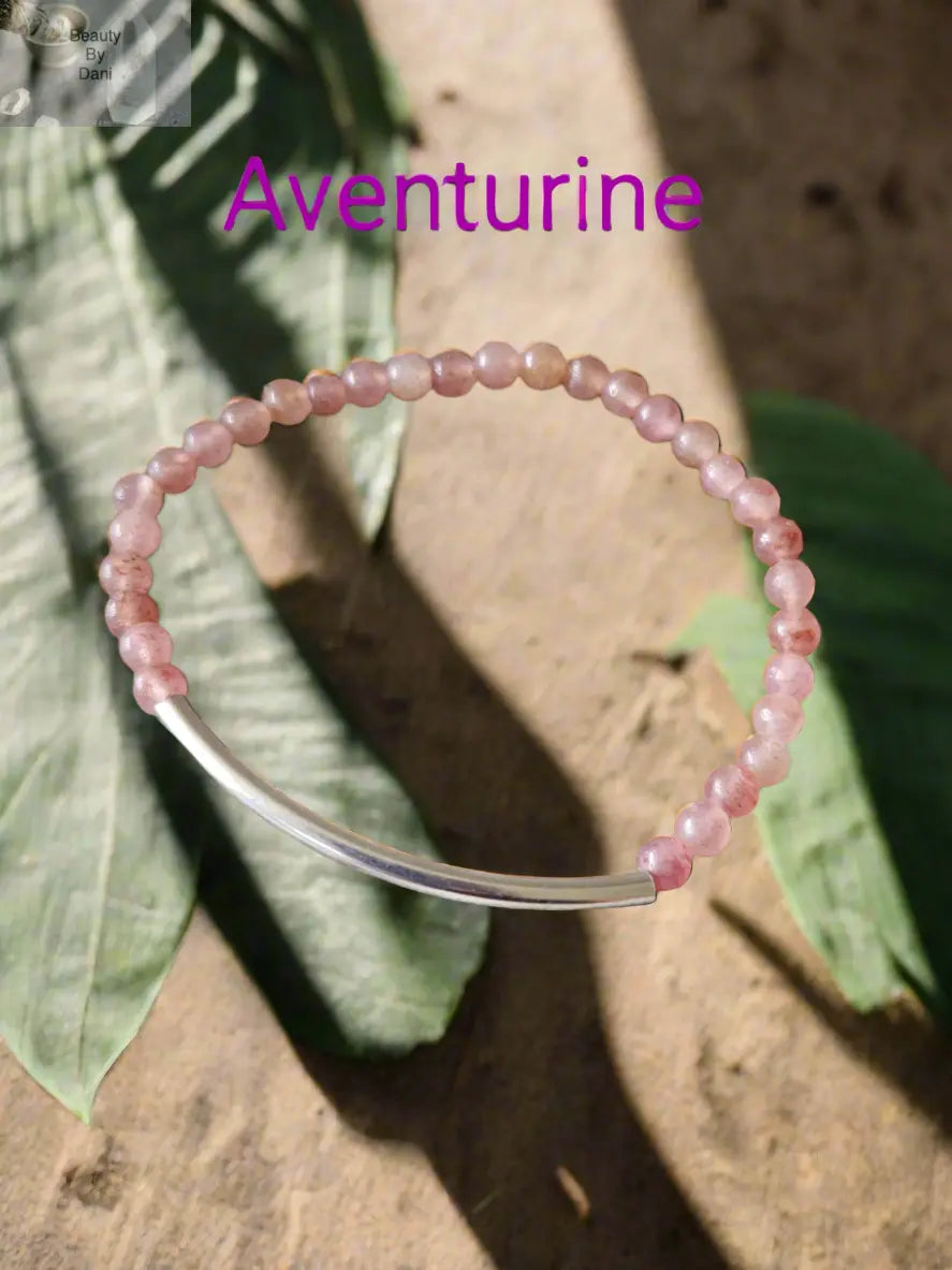 Aventurine Prosperity Bracelet with Stainless Steel Spacer