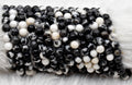 Black & White Zebra Jasper AAA Grade 4mm, 6mm, 8mm, 10mm, 12mm Round Beads | Beads | Wiccan Center