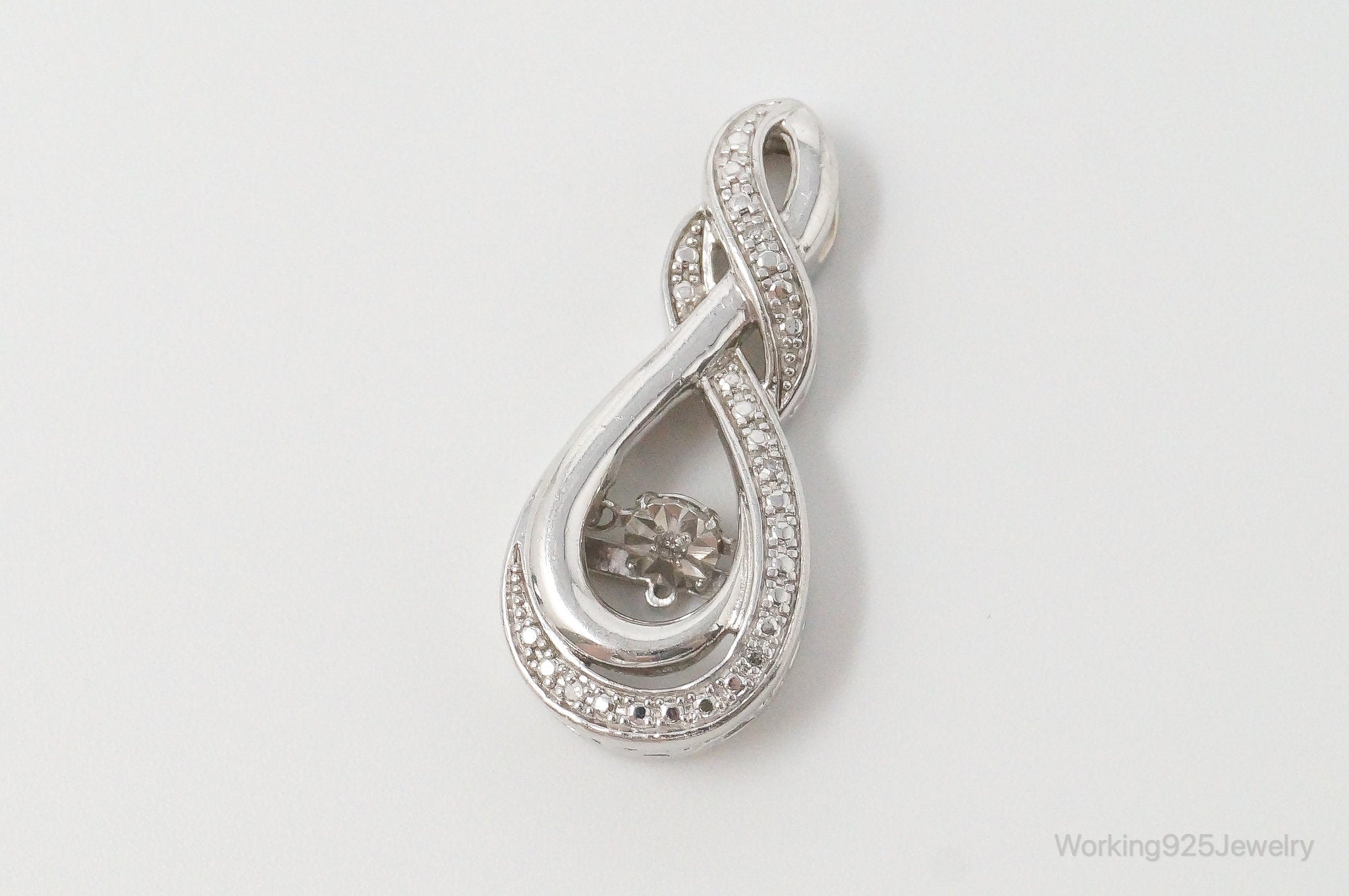 Vintage Diamond Sterling Silver Necklace Pendant | Jewelry > Necklaces > Pendants | Wiccan Center