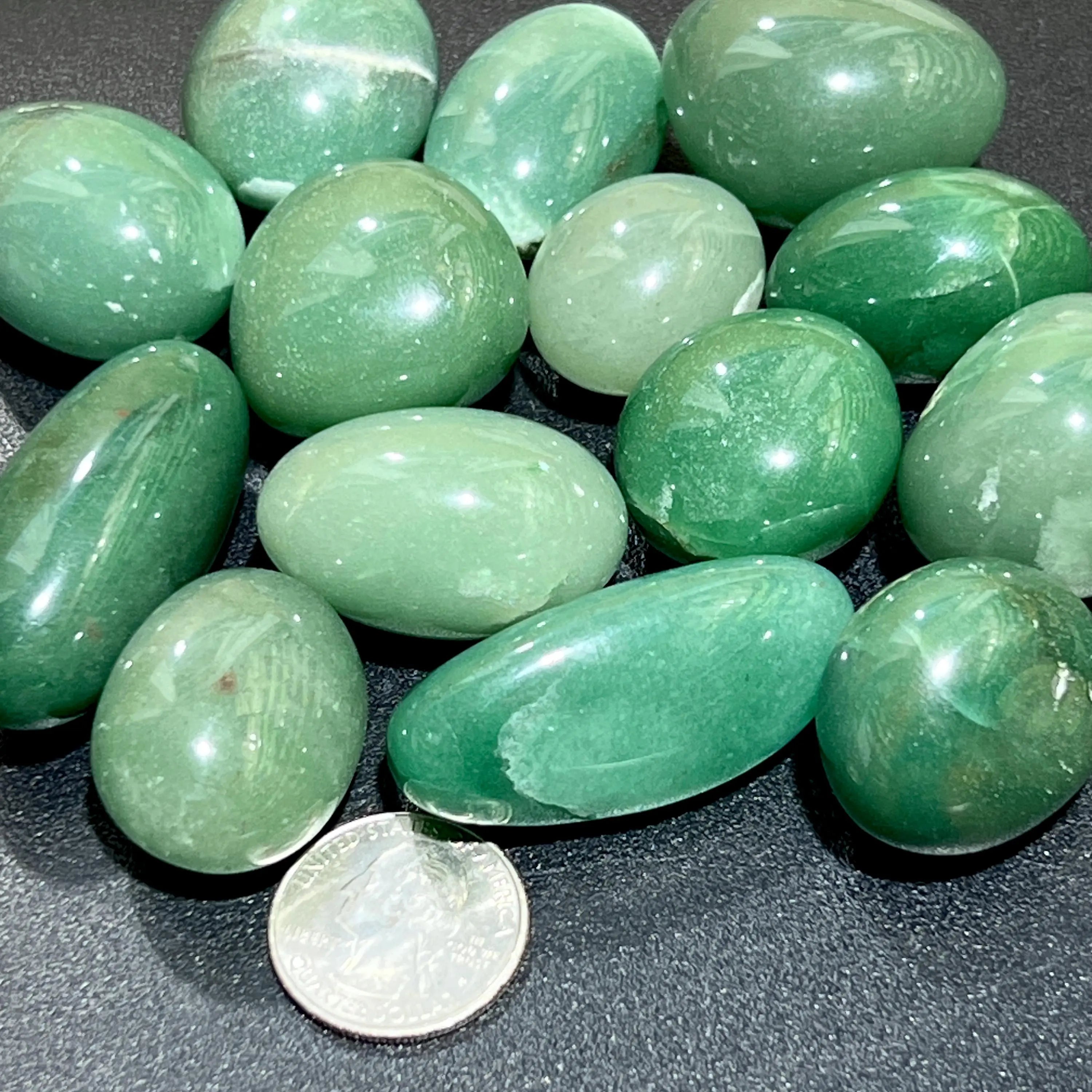 Green Quartz Tumbled (By The Piece Or Pound) Bulk Wholesale Lot Polished Gemstones | Home & Living > Home Decor > Home Accents > Rocks & Geodes | Wiccan Center