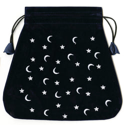 Moon & Stars Velvet Bag | Gaming Dice & Dice Bags | Wiccan Center