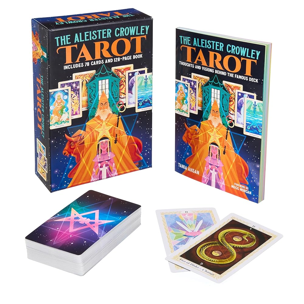 The Aleister Crowley Tarot Book & Card Deck: Includes a 78-Card Deck and a 128-Page Illustrated Book (Sirius Oracle Kits) | Tania Ahsan, Aleister Crowley, Paula Zorite, Mogg Morgan | Wiccan Center