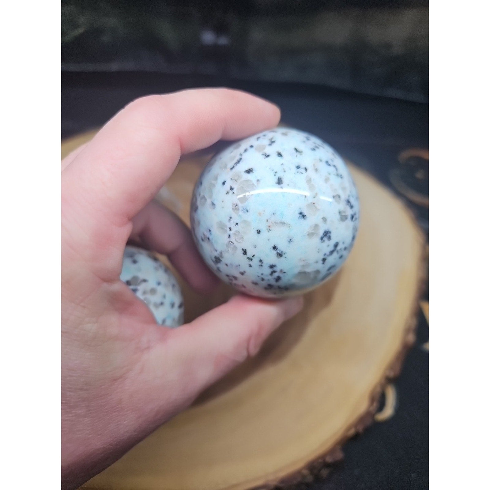 2Pcs A Set Of Natural Quartz Crystal Jasper Sphere Ball Polished 50-60mm &stand | Crystal Spheres & Eggs | Wiccan Center