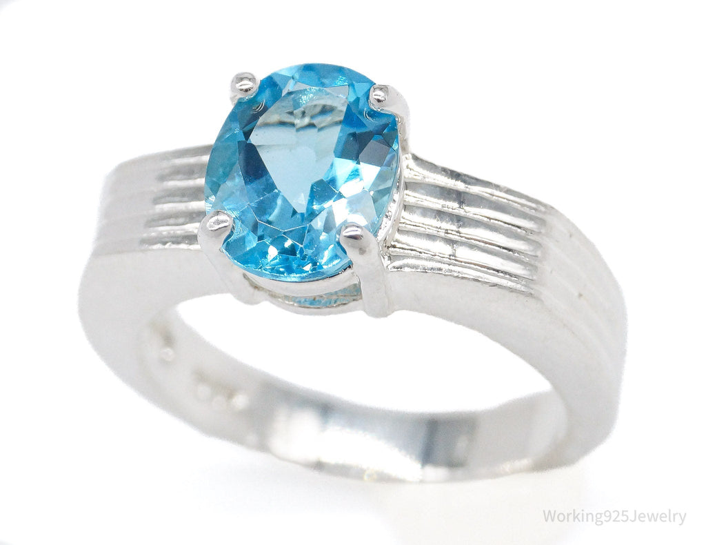 Vintage Blue Topaz Sterling Silver Ring - Size 6.75 | Jewelry > Rings | Wiccan Center