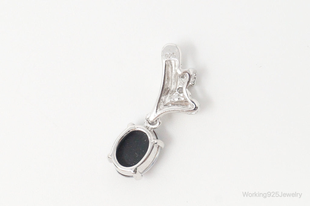 Vintage Opal Cubic Zirconia Sterling Silver Necklace Pendant | Jewelry > Necklaces > Pendants | Wiccan Center