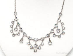 Antique Crystal Sterling Silver Necklace 16" | Jewelry > Necklaces > Pendants | Wiccan Center