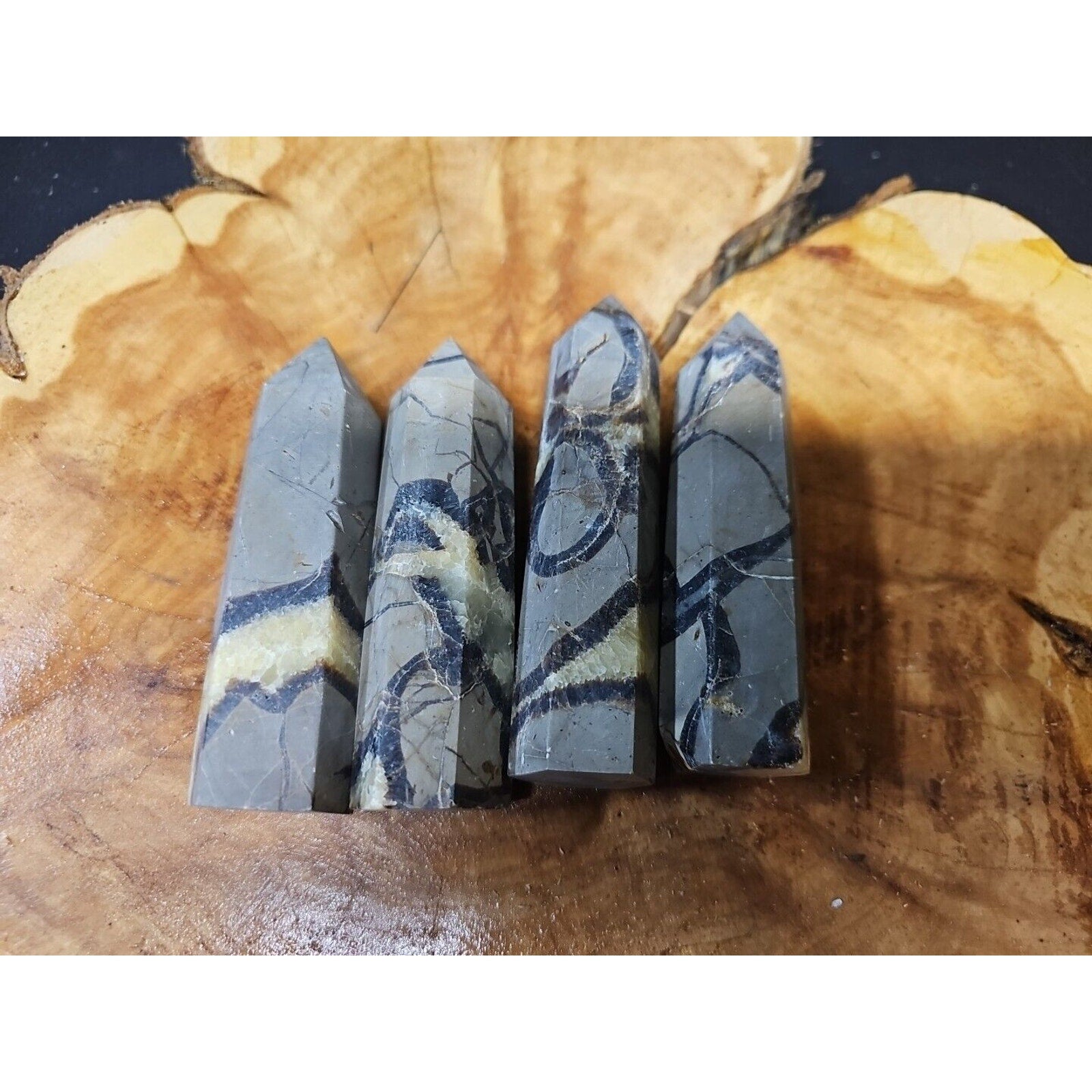 Dragon Septarian Geode Cluster Set — 1 lb, 4 Pieces from Madagascar | CrystalCloud Company | Geodes & Clusters | Wiccan Center