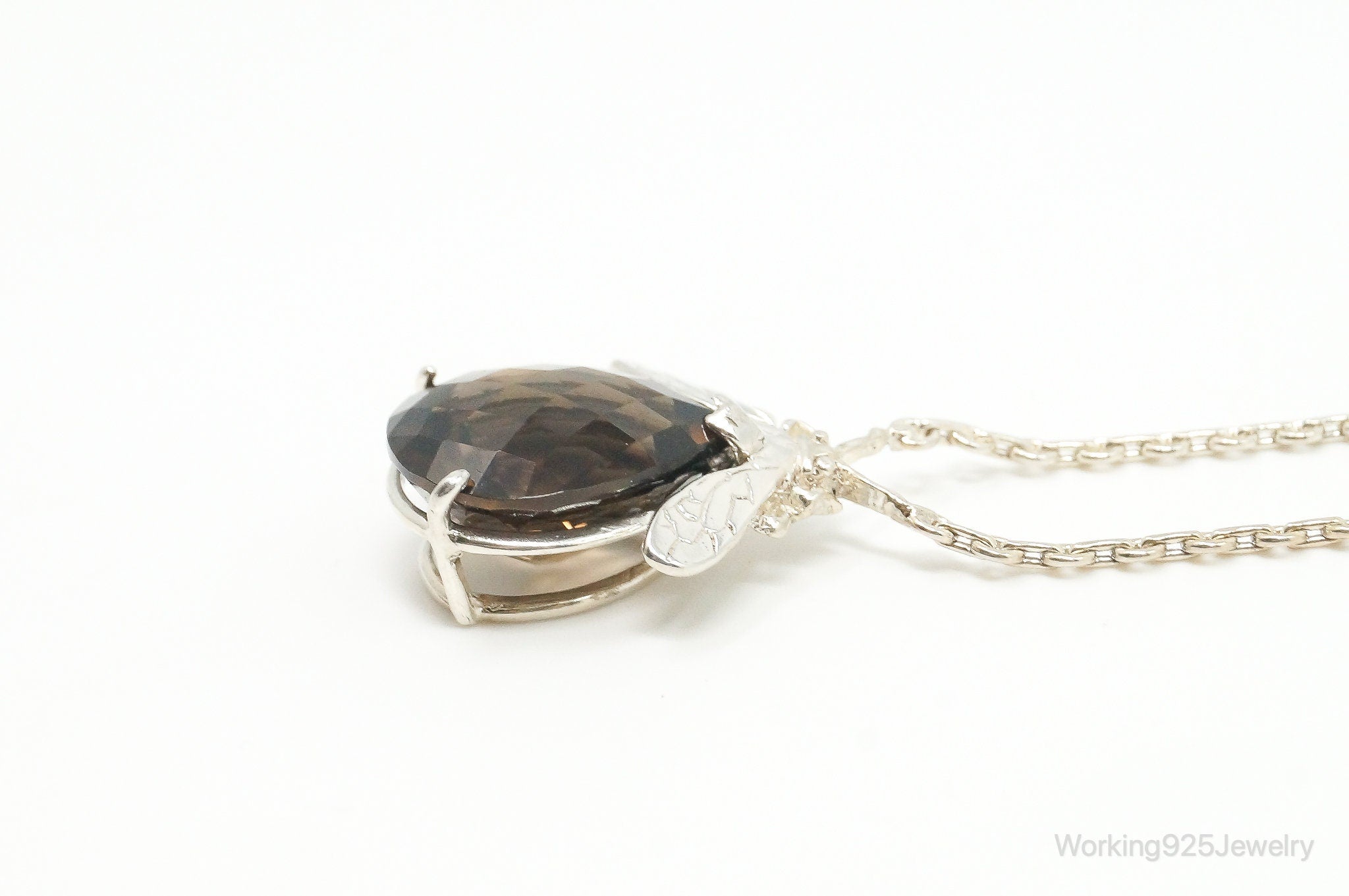 Designer Knight & Hammer Large Smoky Topaz Bee Sterling Silver Necklace | Jewelry > Necklaces > Pendants | Wiccan Center