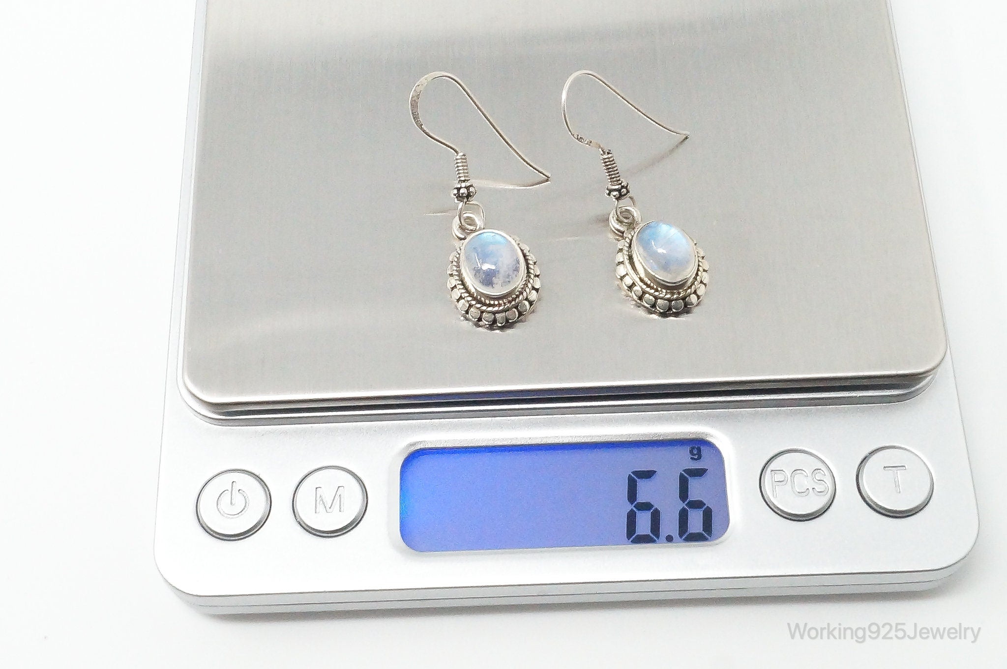 Vintage Moonstone Bali Style Sterling Silver Earrings | Jewelry > Earrings | Wiccan Center