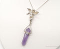 Vintage Amethyst Crystal Cherub Sterling Silver Necklace | Jewelry > Necklaces > Pendants | Wiccan Center