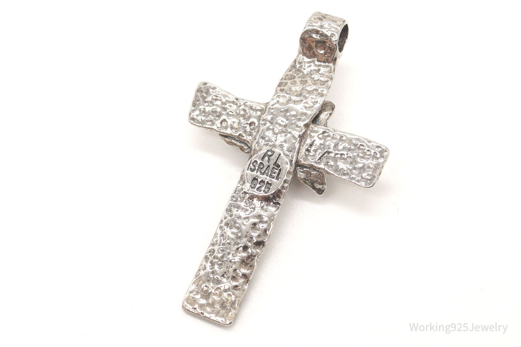 Large Vintage Israel Designer RL Ross Cross Sterling Silver Pendant | Jewelry > Necklaces > Pendants | Wiccan Center