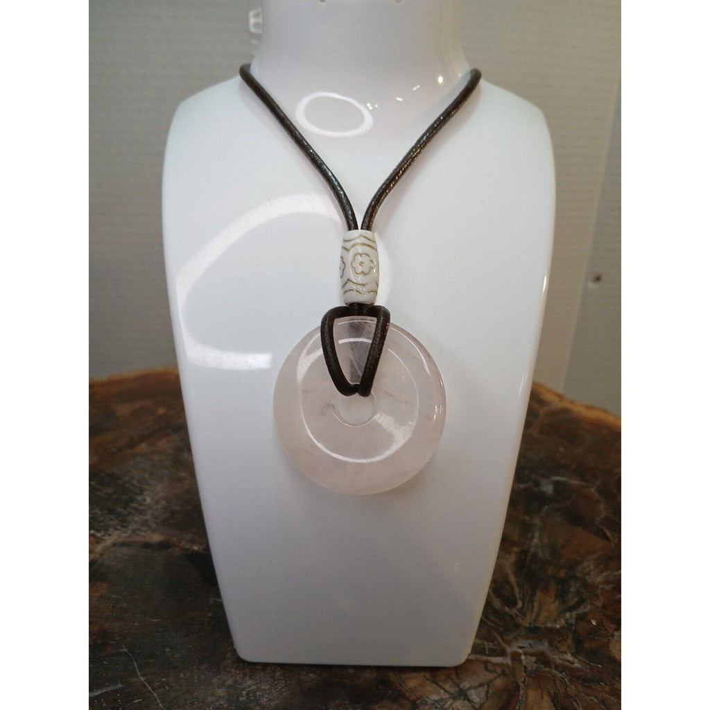 Rose Quartz Pendant Necklace — Handcrafted Natural Stone | CrystalCloud Company