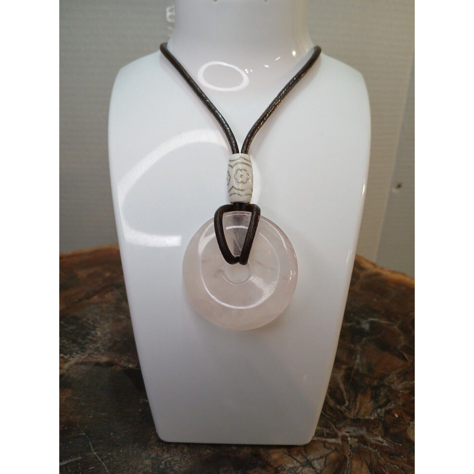 Rose Quartz Pendant Necklace — Handcrafted Natural Stone | CrystalCloud Company