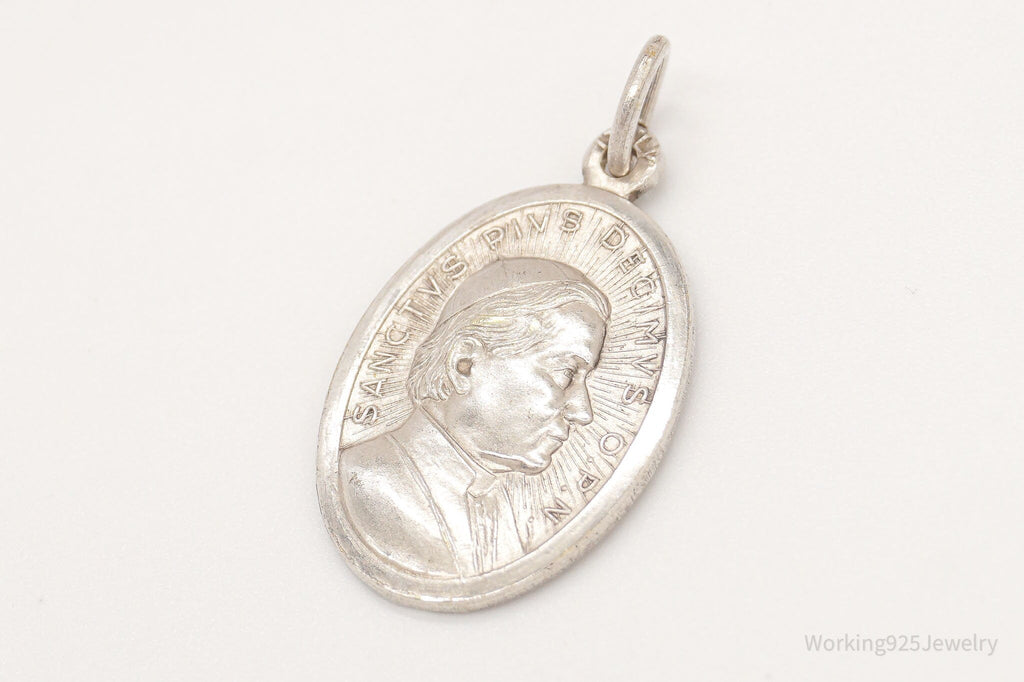 Antique Italian Pope Vatican Sanctvs Pivs Silver Pendant | Jewelry > Necklaces > Pendants | Wiccan Center
