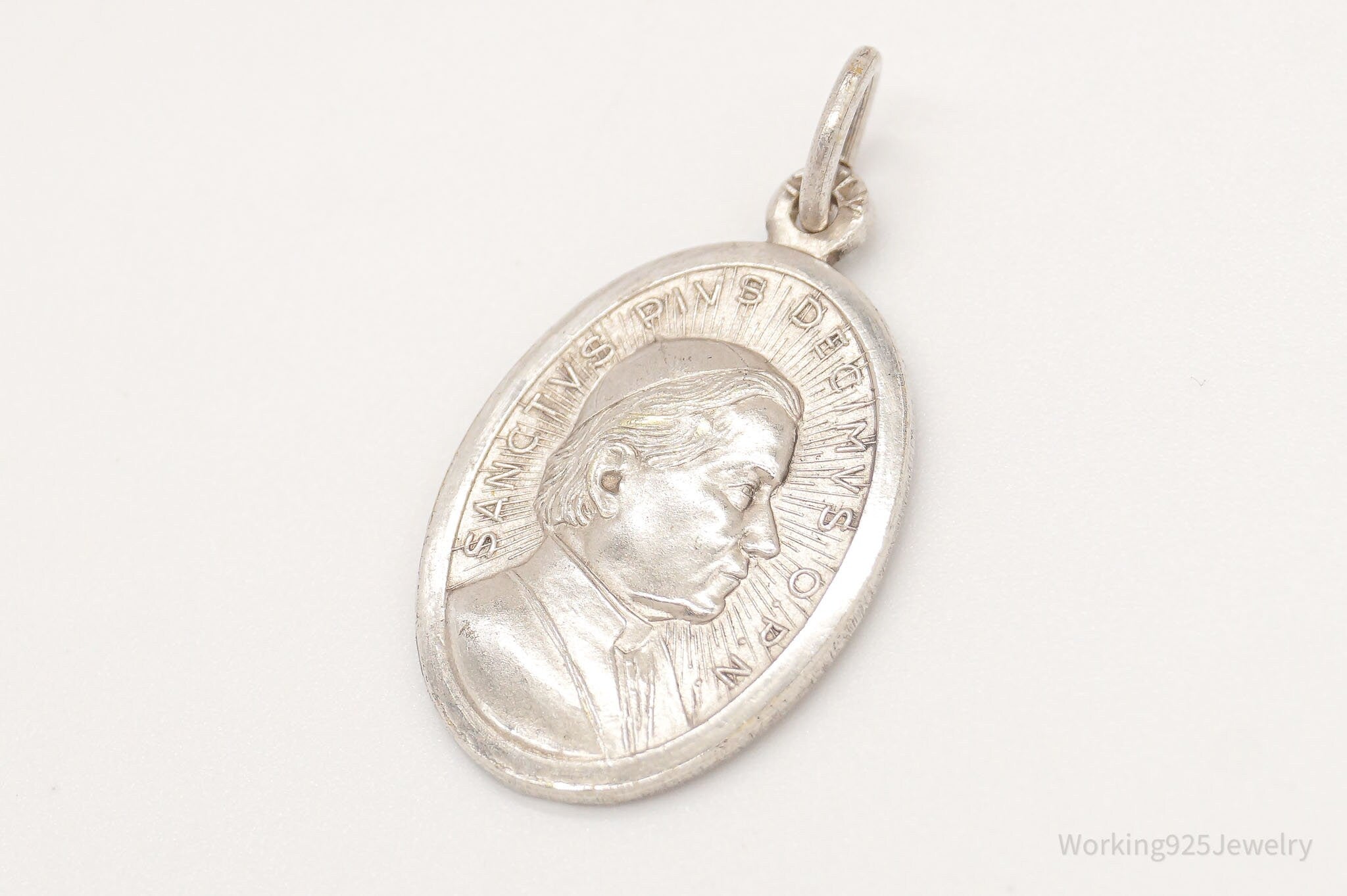 Antique Italian Pope Vatican Sanctvs Pivs Silver Pendant | Jewelry > Necklaces > Pendants | Wiccan Center
