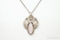 Vintage Native America F. Chee Pink Mother Of Pearl Sterling Silver Necklace | Jewelry > Necklaces > Pendants | Wiccan Center
