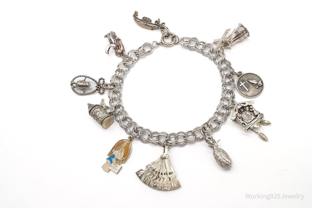 Antique Vintage Charms Sterling Silver Bracelet | Jewelry > Bracelets | Wiccan Center